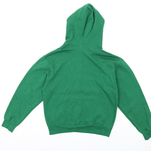 Monki Womens Green Cotton Pullover Hoodie Size XS Pullover