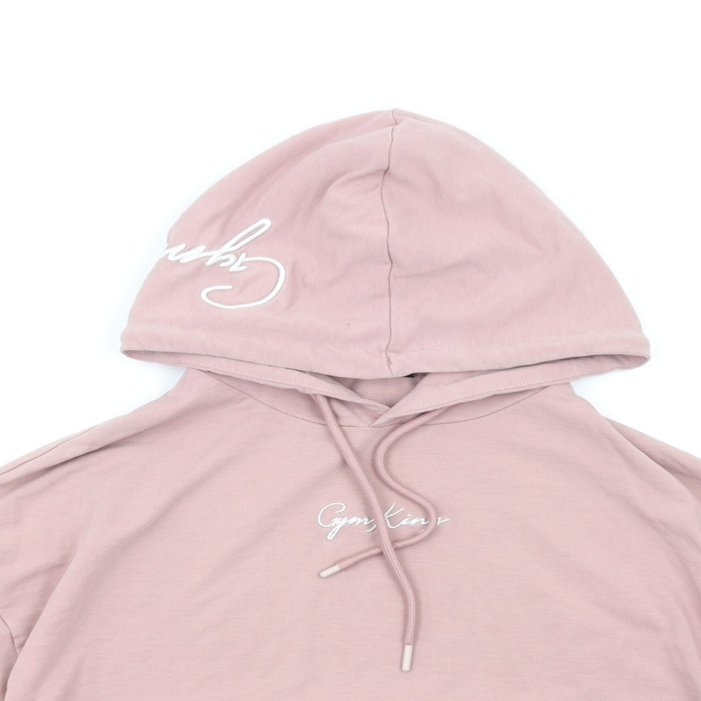 Gym King Womens Pink Cotton Pullover Hoodie Size 6 Pullover