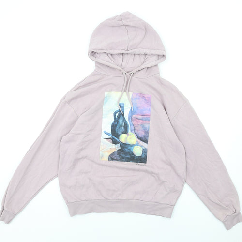 Monki Womens Purple Cotton Pullover Hoodie Size S Pullover