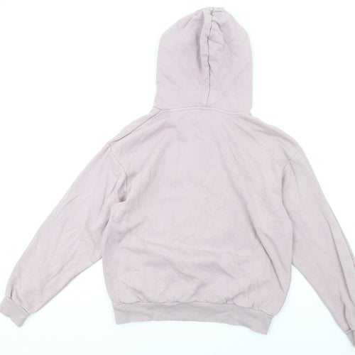 Monki Womens Purple Cotton Pullover Hoodie Size S Pullover