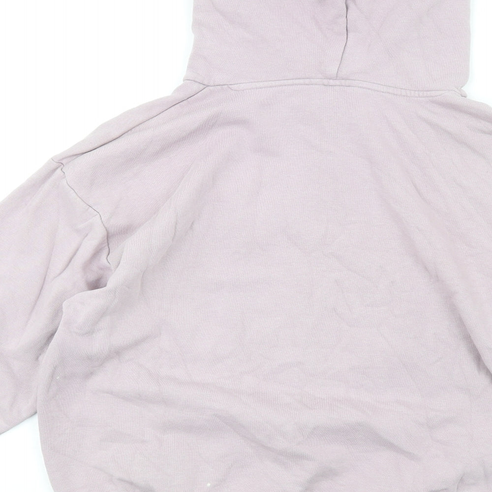 Monki Womens Purple Cotton Pullover Hoodie Size S Pullover