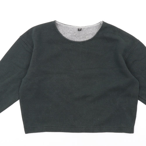 Uniqlo Womens Green Cotton Pullover Sweatshirt Size S Pullover