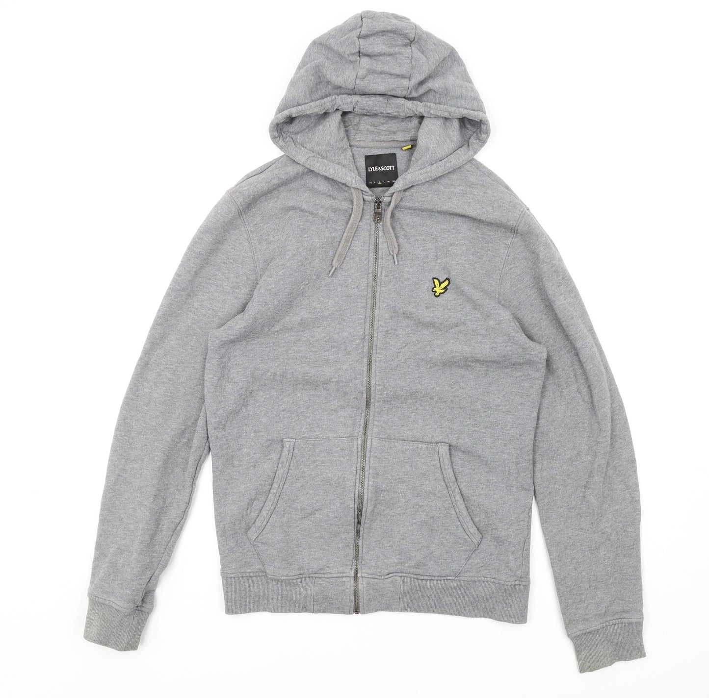 Lyle & Scott Mens Grey Cotton Full Zip Hoodie Size M