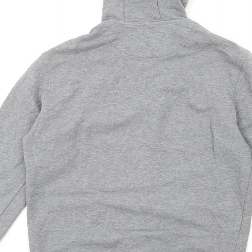 Lyle & Scott Mens Grey Cotton Full Zip Hoodie Size M