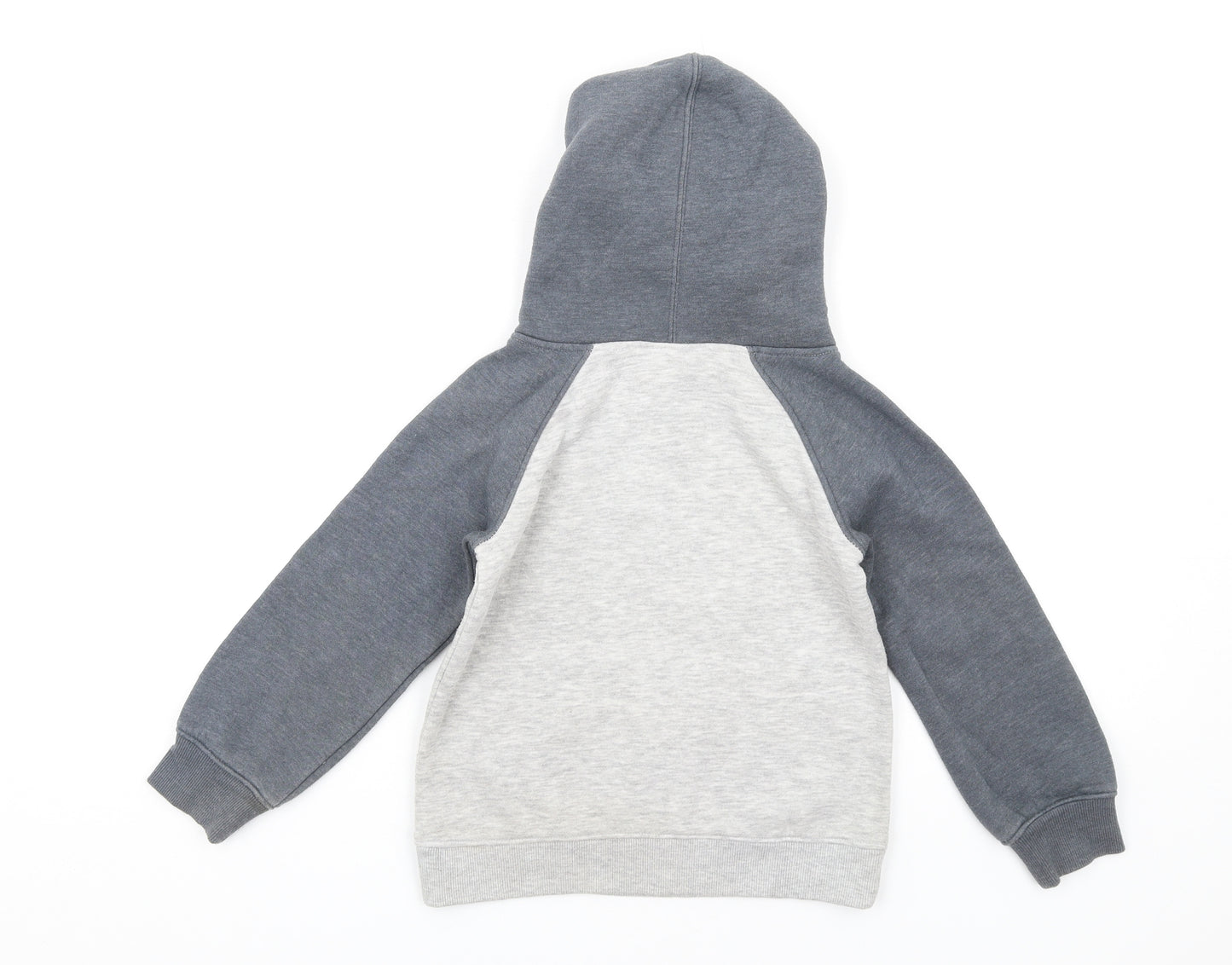 Under armour Boys Grey Cotton Pullover Hoodie Size 5 Years Pullover