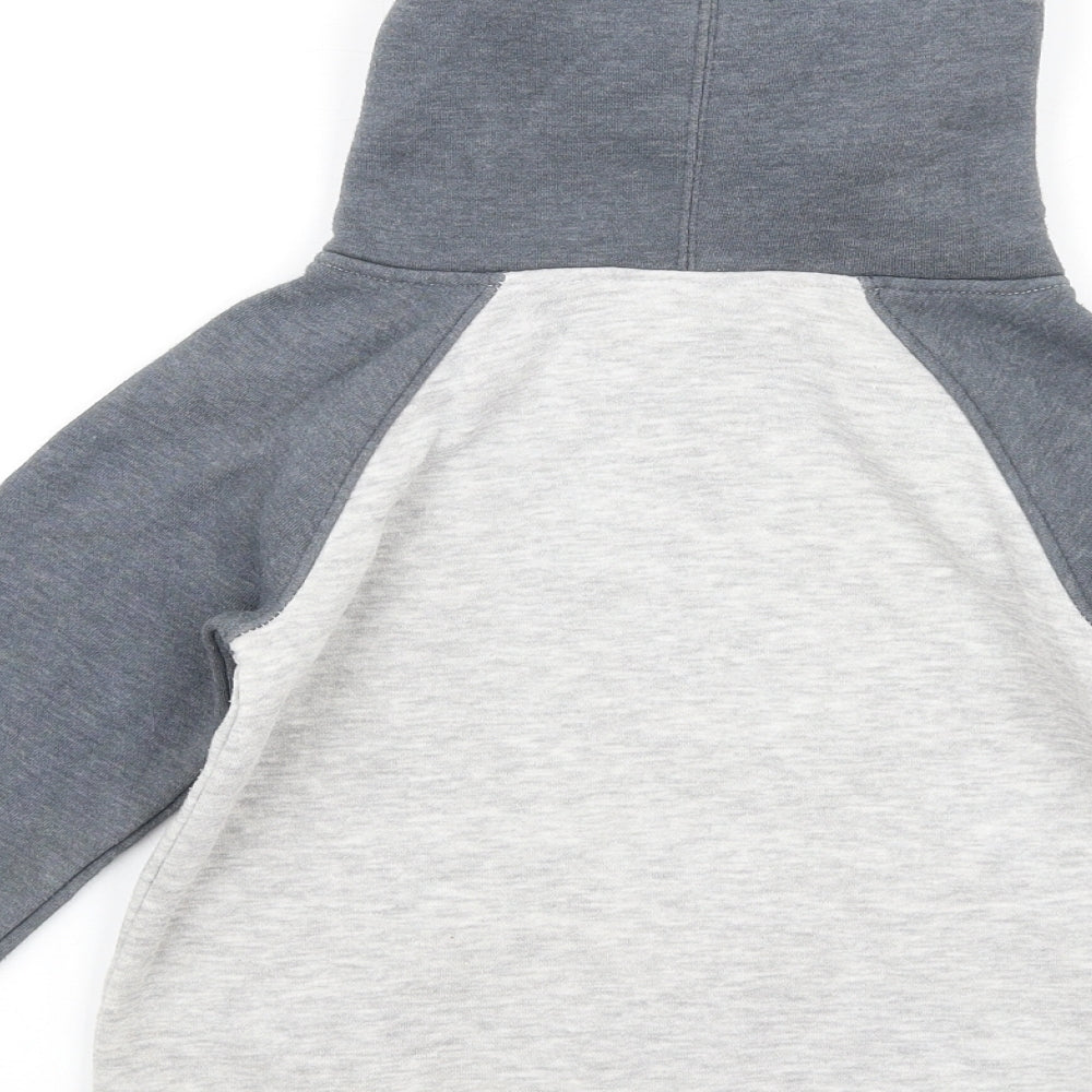 Under armour Boys Grey Cotton Pullover Hoodie Size 5 Years Pullover