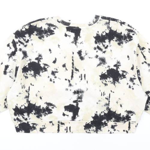 Zara Womens Beige Cotton Pullover Sweatshirt Size L Pullover - Tie Dye