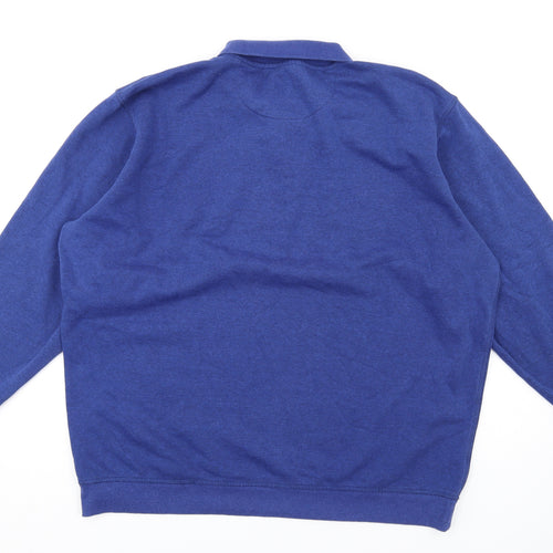 EWM Mens Blue Cotton Pullover Sweatshirt Size 2XL