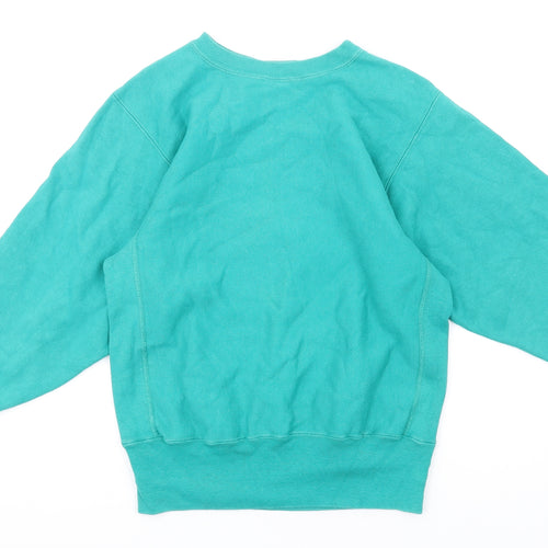 Champion Mens Green Cotton Pullover Sweatshirt Size M