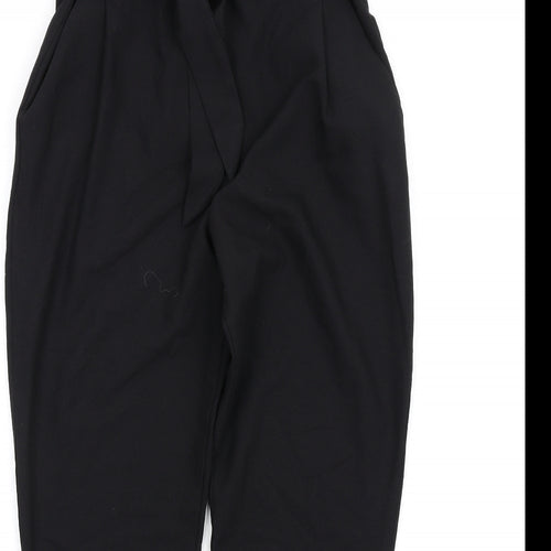 Boohoo Womens Black Polyester Trousers Size 12 L29 in Regular Zip