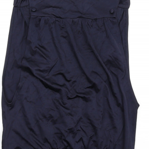 Topshop Womens Blue Viscose Basic Tank Size 10 V-Neck