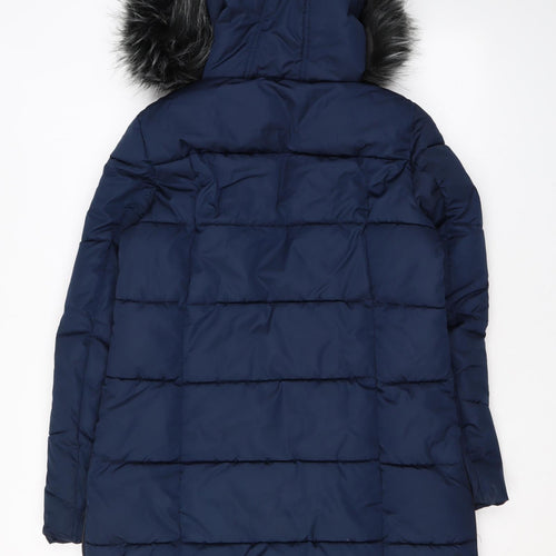 Yessica Womens Blue Puffer Jacket Coat Size 8 Zip