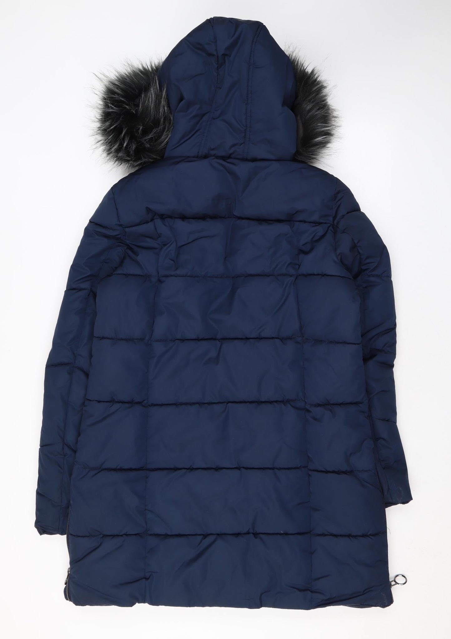 Yessica Womens Blue Puffer Jacket Coat Size 8 Zip