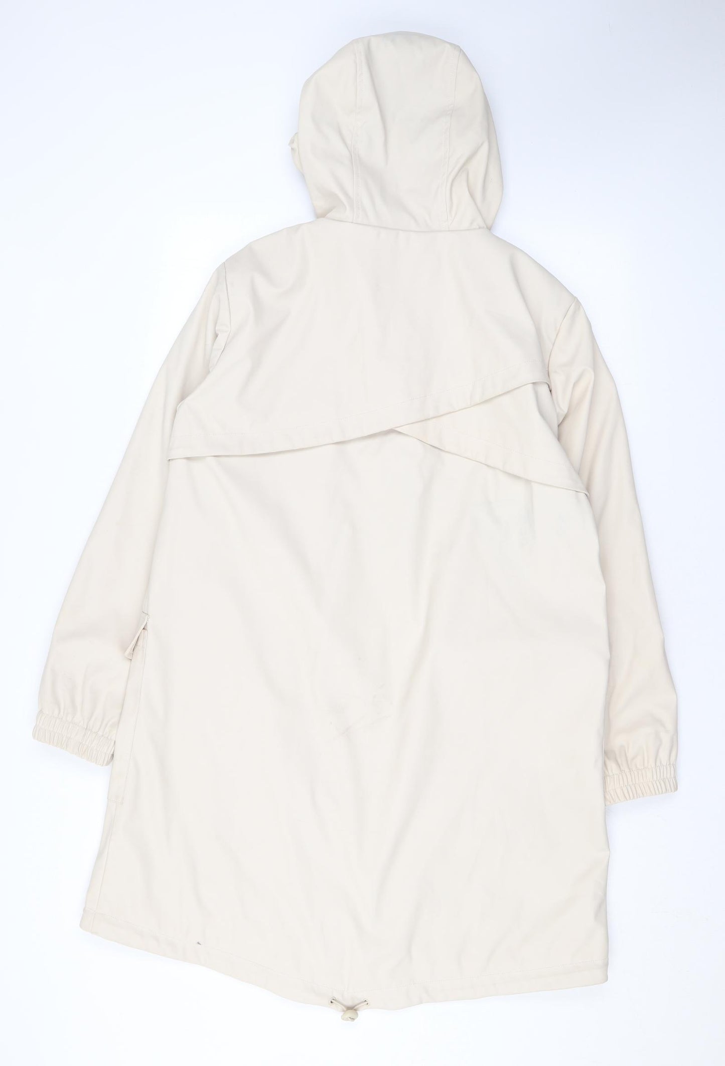 Zara Womens Beige Rain Coat Coat Size M Zip