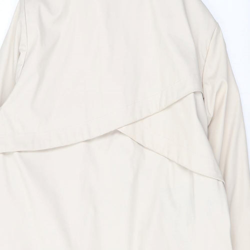 Zara Womens Beige Rain Coat Coat Size M Zip