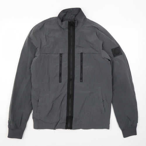 Burton Mens Grey Rain Coat Coat Size XS Zip