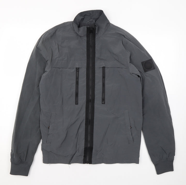 Burton Mens Grey Rain Coat Coat Size XS Zip