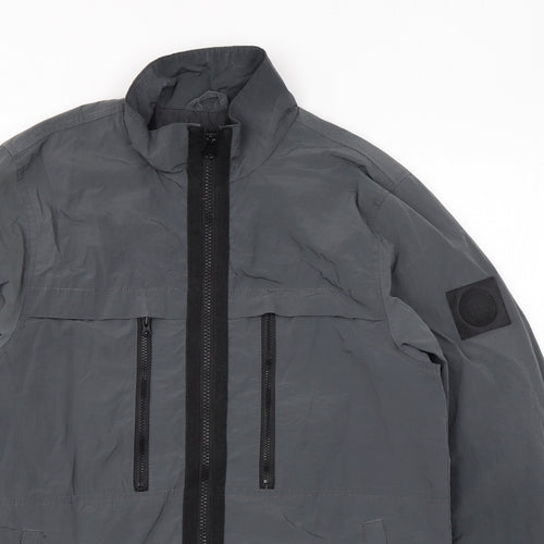 Burton Mens Grey Rain Coat Coat Size XS Zip