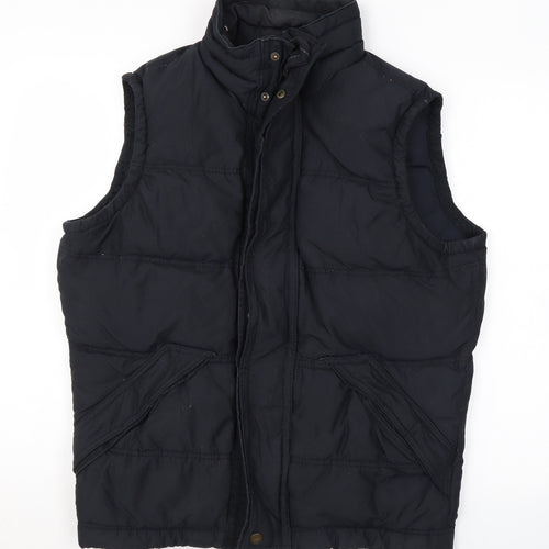 Abercrombie & Fitch Mens Black Gilet Coat Size M Zip