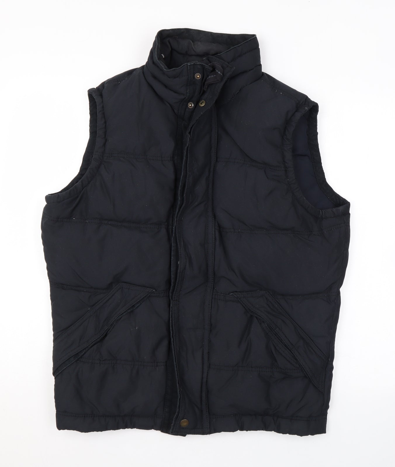 Abercrombie & Fitch Mens Black Gilet Coat Size M Zip