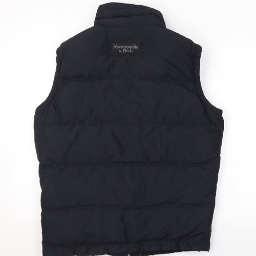 Abercrombie & Fitch Mens Black Gilet Coat Size M Zip