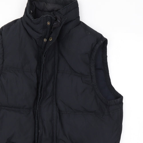 Abercrombie & Fitch Mens Black Gilet Coat Size M Zip