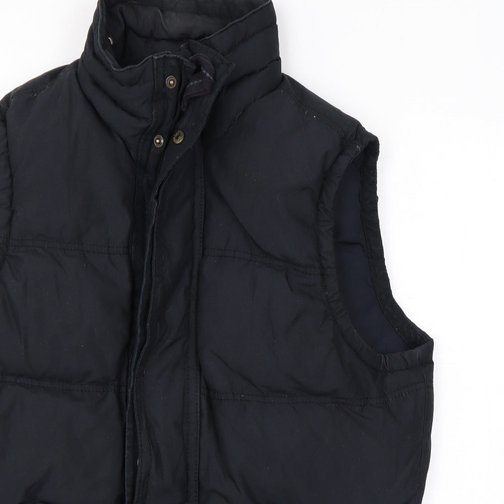 Abercrombie & Fitch Mens Black Gilet Coat Size M Zip