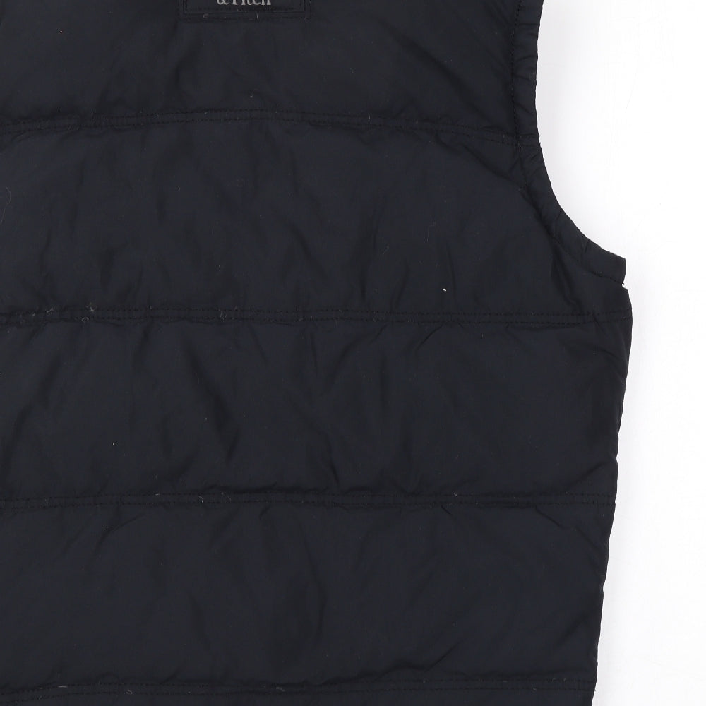 Abercrombie & Fitch Mens Black Gilet Coat Size M Zip