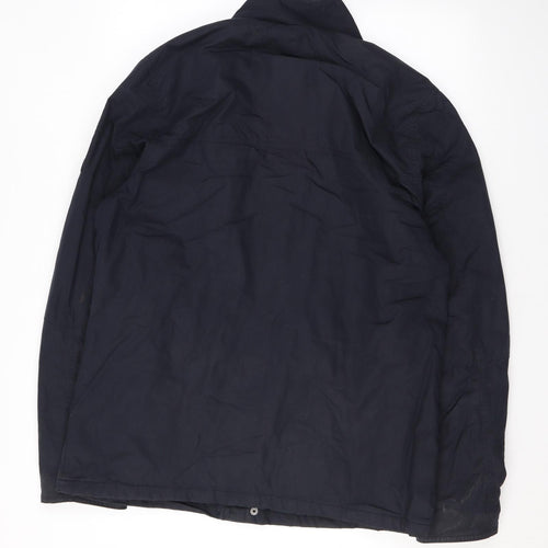 Jack Wills Mens Black Rain Coat Coat Size M Zip