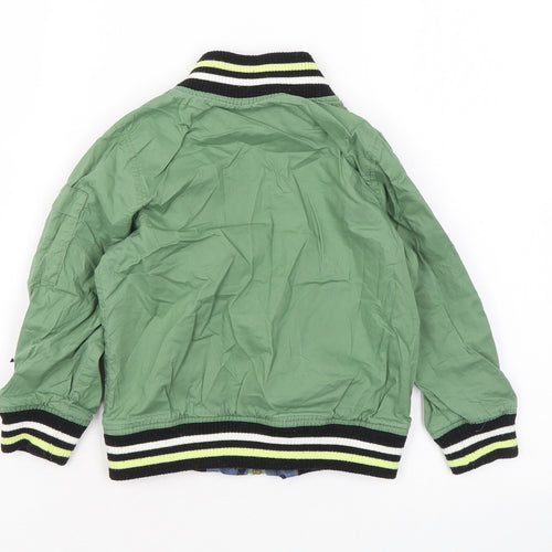 Mini Club Boys Green Bomber Jacket Jacket Size 2-3 Years Zip