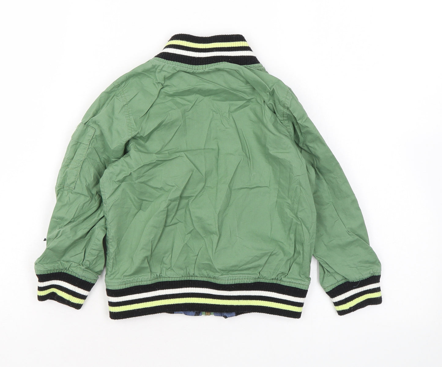 Mini Club Boys Green Bomber Jacket Jacket Size 2-3 Years Zip