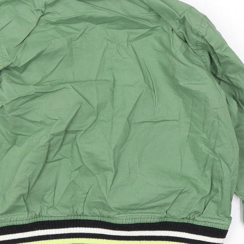 Mini Club Boys Green Bomber Jacket Jacket Size 2-3 Years Zip