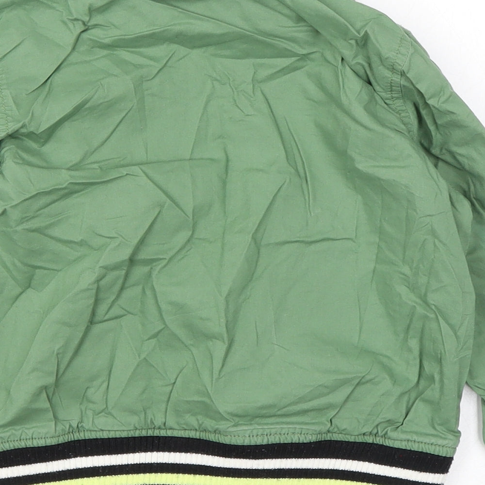 Mini Club Boys Green Bomber Jacket Jacket Size 2-3 Years Zip