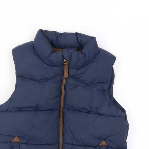 NEXT Boys Blue Gilet Coat Size 12-18 Months Zip