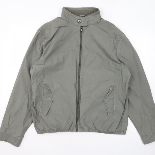 Marks and Spencer Mens Green Bomber Jacket Jacket Size L Zip