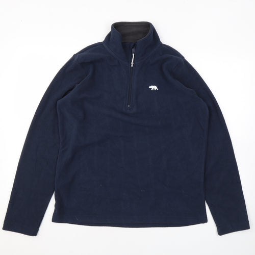 Ridge & Co Womens Blue Polyester Full Zip Sweatshirt Size 14 Zip