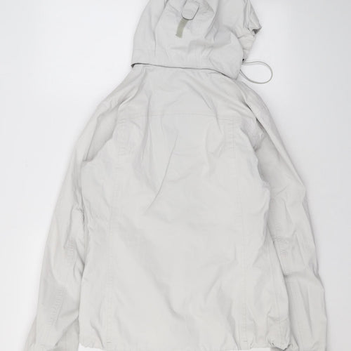 DECATHLON Womens Grey Rain Coat Coat Size XS Zip