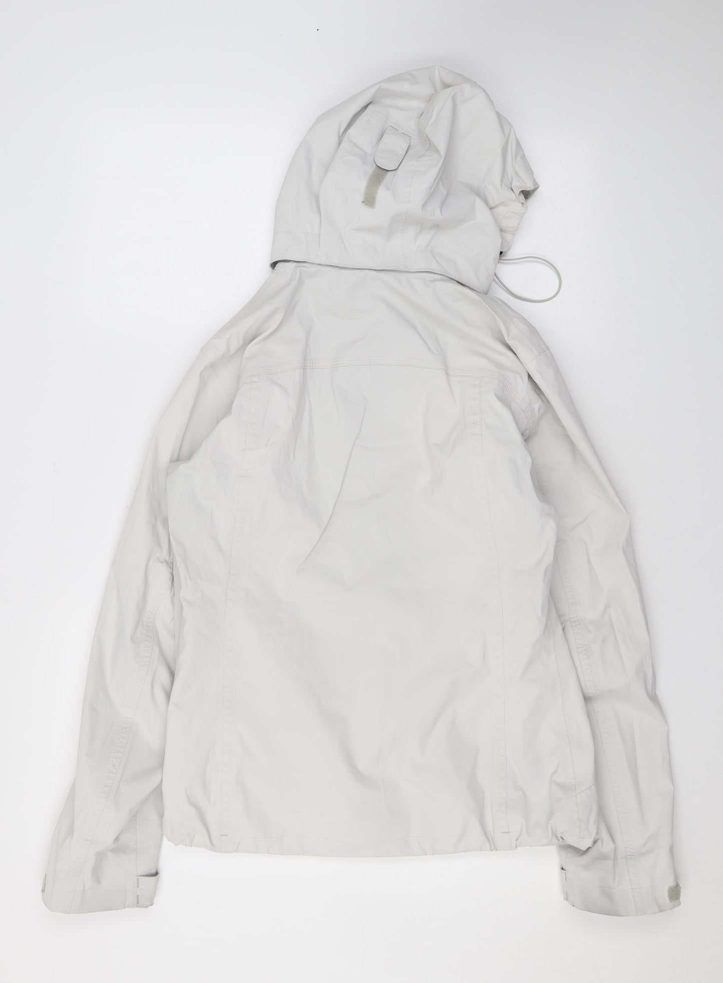 DECATHLON Womens Grey Rain Coat Coat Size XS Zip