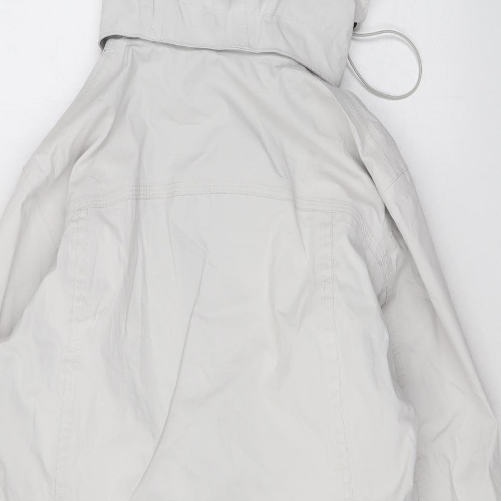 DECATHLON Womens Grey Rain Coat Coat Size XS Zip