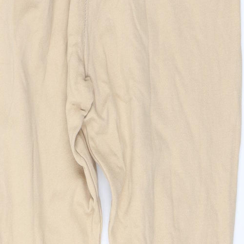 Level1 Mens Beige Cotton Jogger Trousers Size S L27 in Regular Drawstring