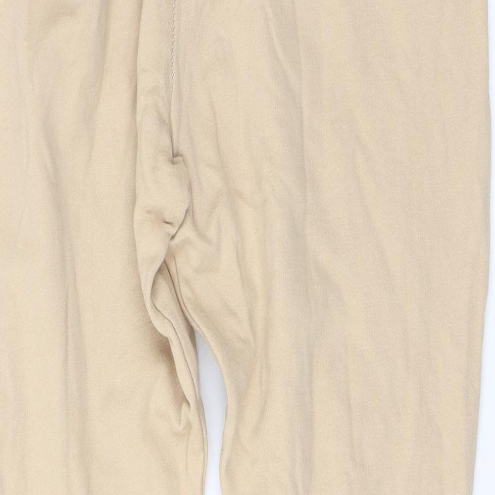 Level1 Mens Beige Cotton Jogger Trousers Size S L27 in Regular Drawstring