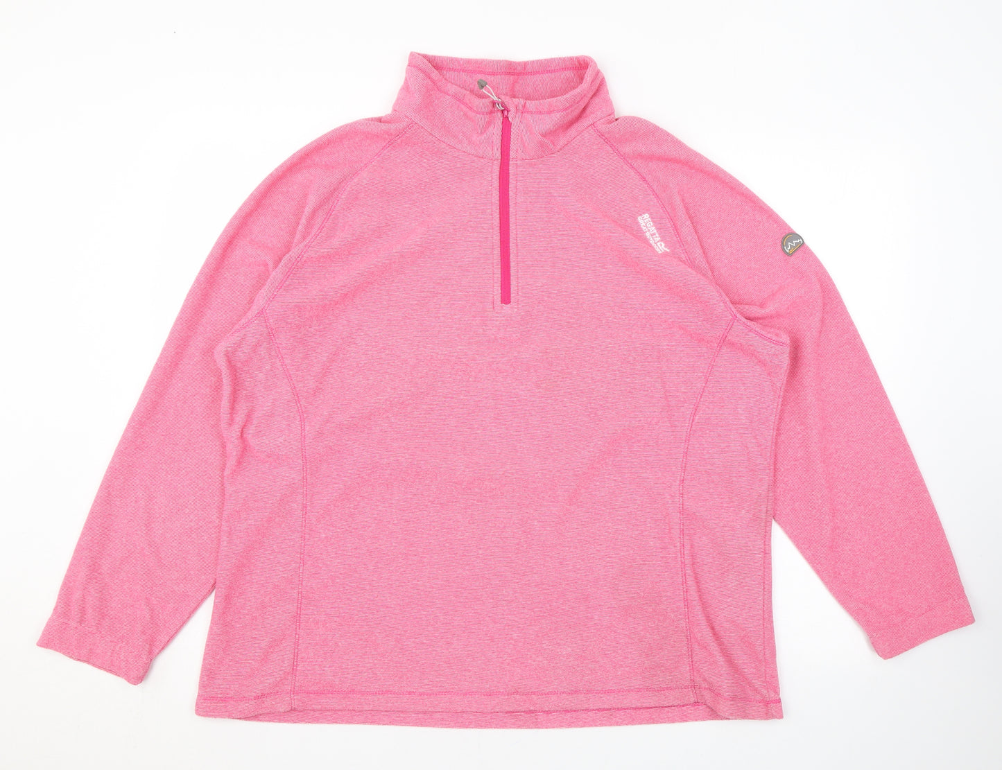 Regatta Womens Pink Polyester Pullover Sweatshirt Size 20 Zip