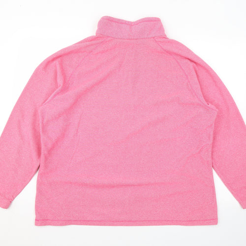 Regatta Womens Pink Polyester Pullover Sweatshirt Size 20 Zip