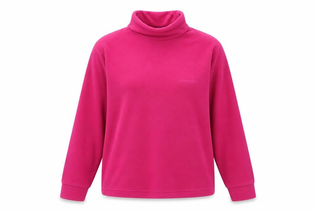 Front view of Campagnolo women’s pink polyester pullover sweatshirt, size S, pullover