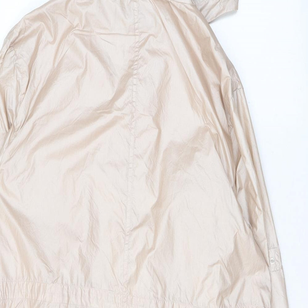 Zara Womens Pink Rain Coat Coat Size S Zip