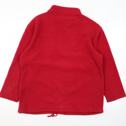 New Look Womens Red Polyester Pullover Sweatshirt Size S Zip