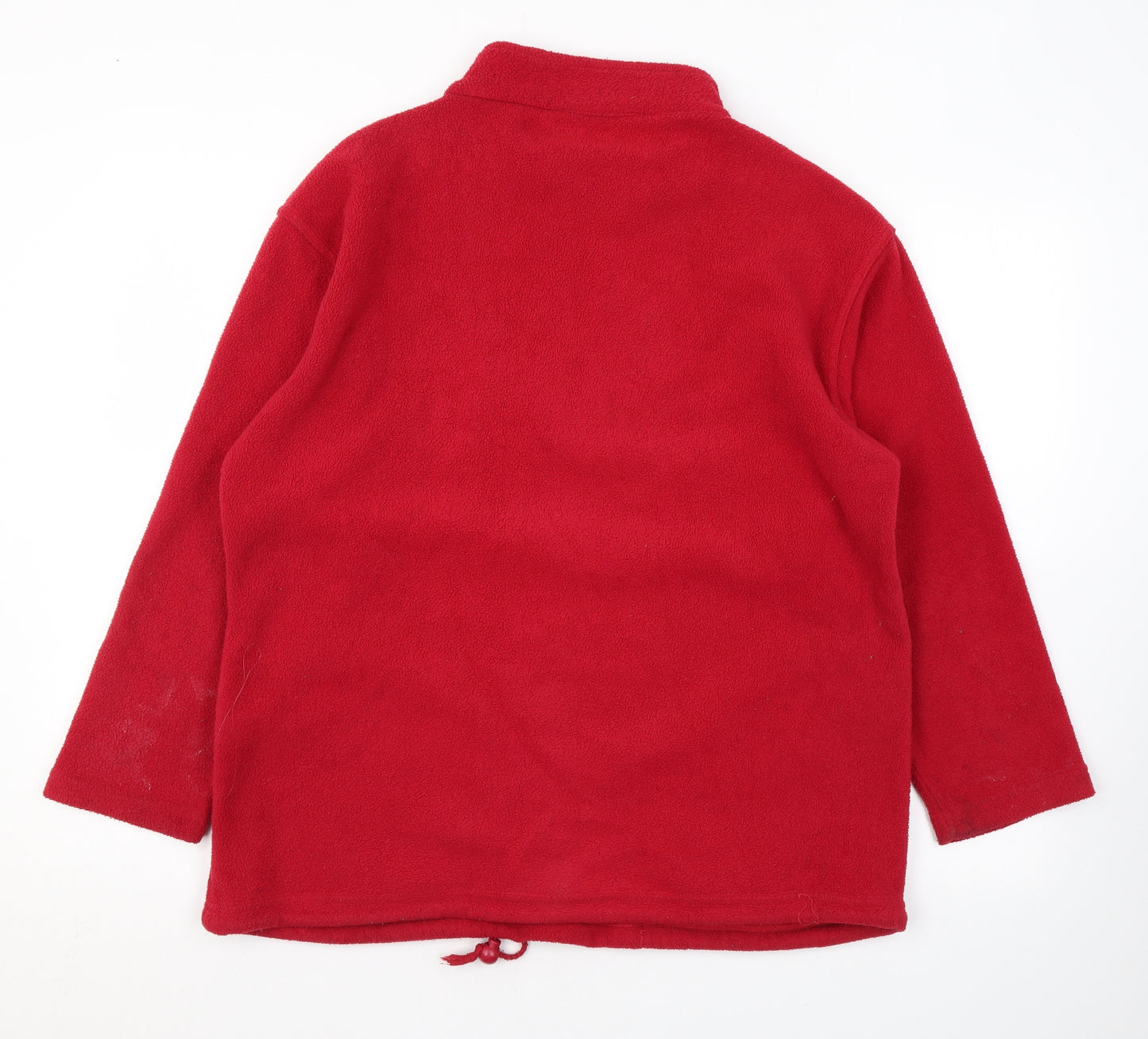 New Look Womens Red Polyester Pullover Sweatshirt Size S Zip