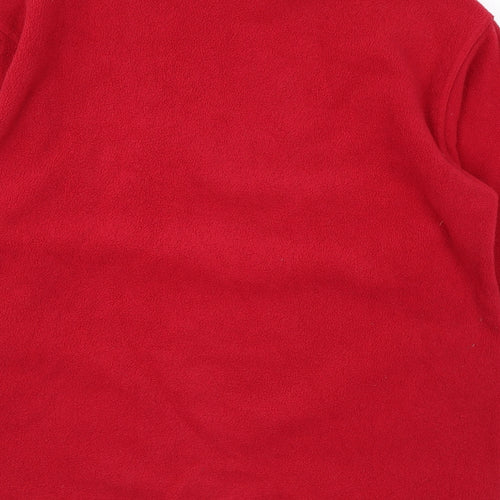 New Look Womens Red Polyester Pullover Sweatshirt Size S Zip