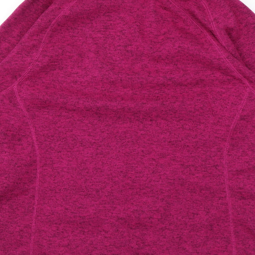 Mountain Life Womens Pink Polyester Pullover Sweatshirt Size 16 Zip