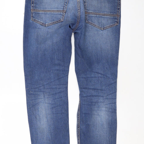 Burton Mens Blue Cotton Straight Jeans Size 32 in L26 in Regular Button